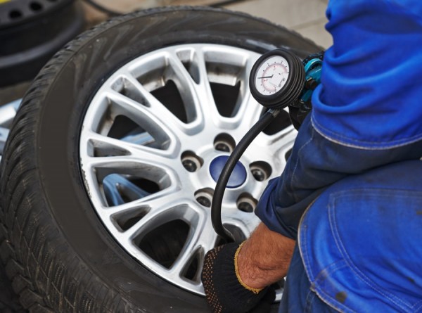 Tyre check at Waterfall tyres in Wimbledon SW19